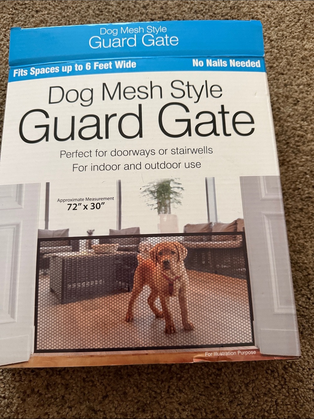 Dog Mesh Style Guard Gate - Black
